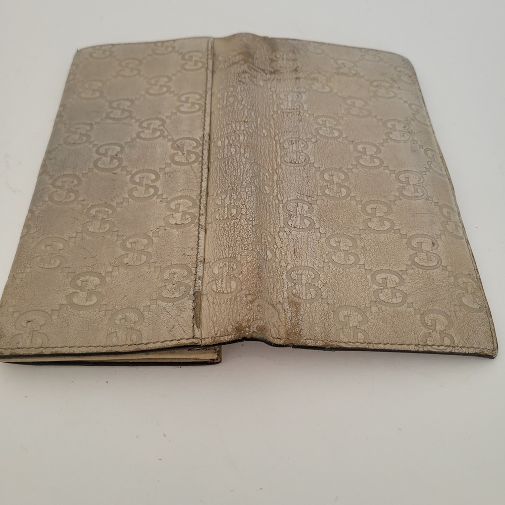 Gucci Guccissima Long Continental Wallet Bone White Leather 115229-2149‎ - Picture 9 of 14